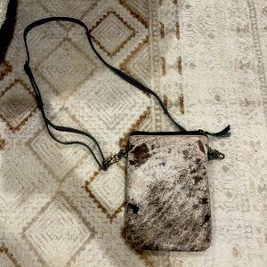 Cowhide crossbody